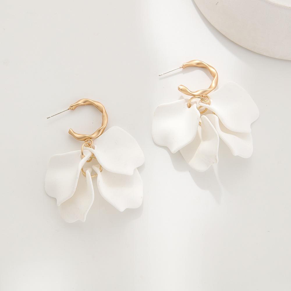 

Модные серьги-лепестки с кисточками для женщин белый