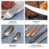 Stainless Steel Star Diamond Cutlery Set: Knife, Fork, Spoon for Desserts and Steaks