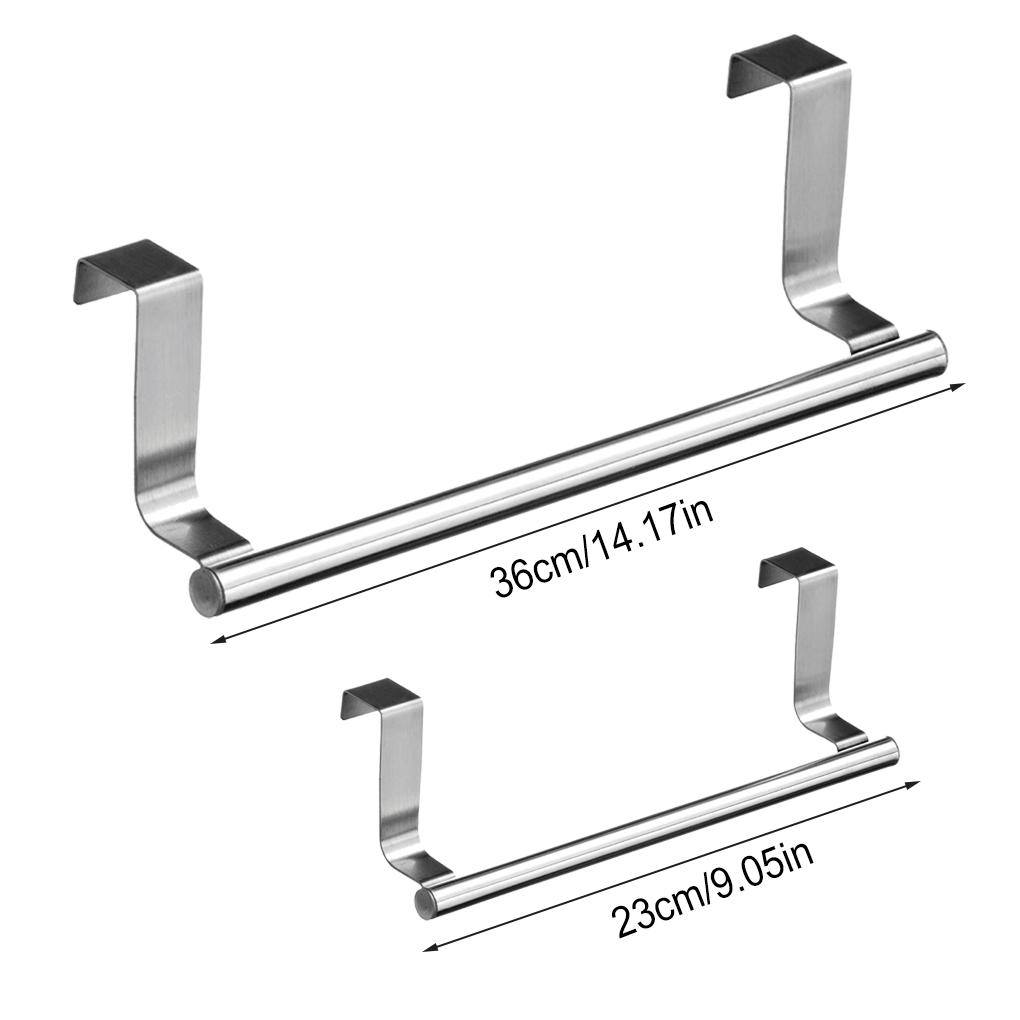 Over Cabinet Tea Towel Bar Door Holder Rack Bathroom Hanger Kitchen Cupboard
