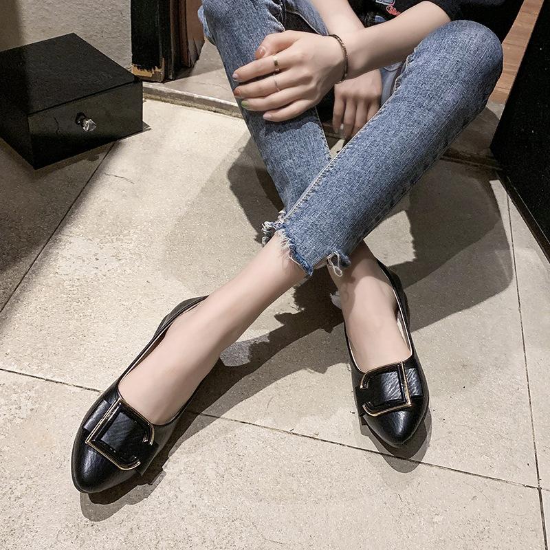 New Korean Version of A Footstool Lazy Shoes Pointed Women's Shoes Shallow Mouth A Footstool Lazy Shoes