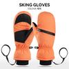 Winter Ski Gloves Unisex Thick Insulated Windproof Waterproof Short Fingerless Full-Finger Outdoor Sports