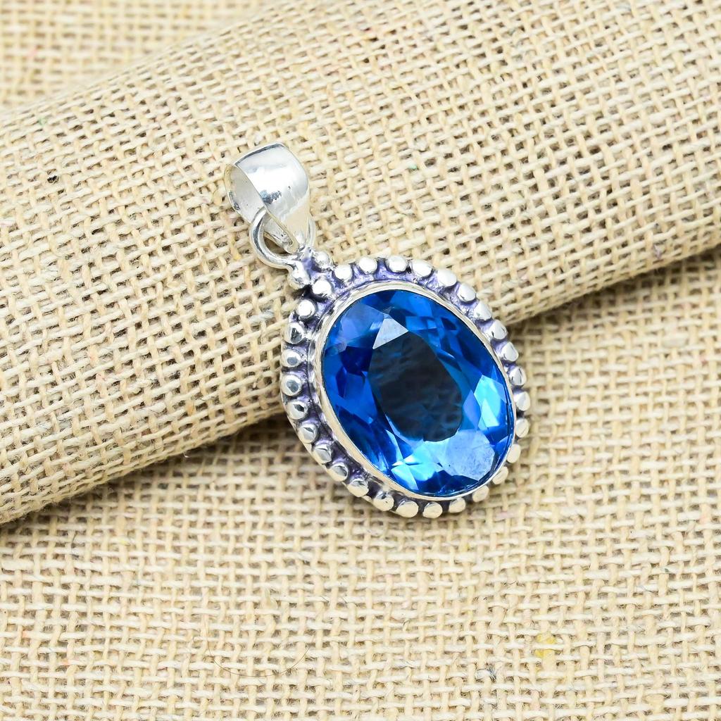 Ravishing Tanzanite Gemstone 925 Sterling Silver Jewelry Handmade Glorious Pendant For Any Occasion