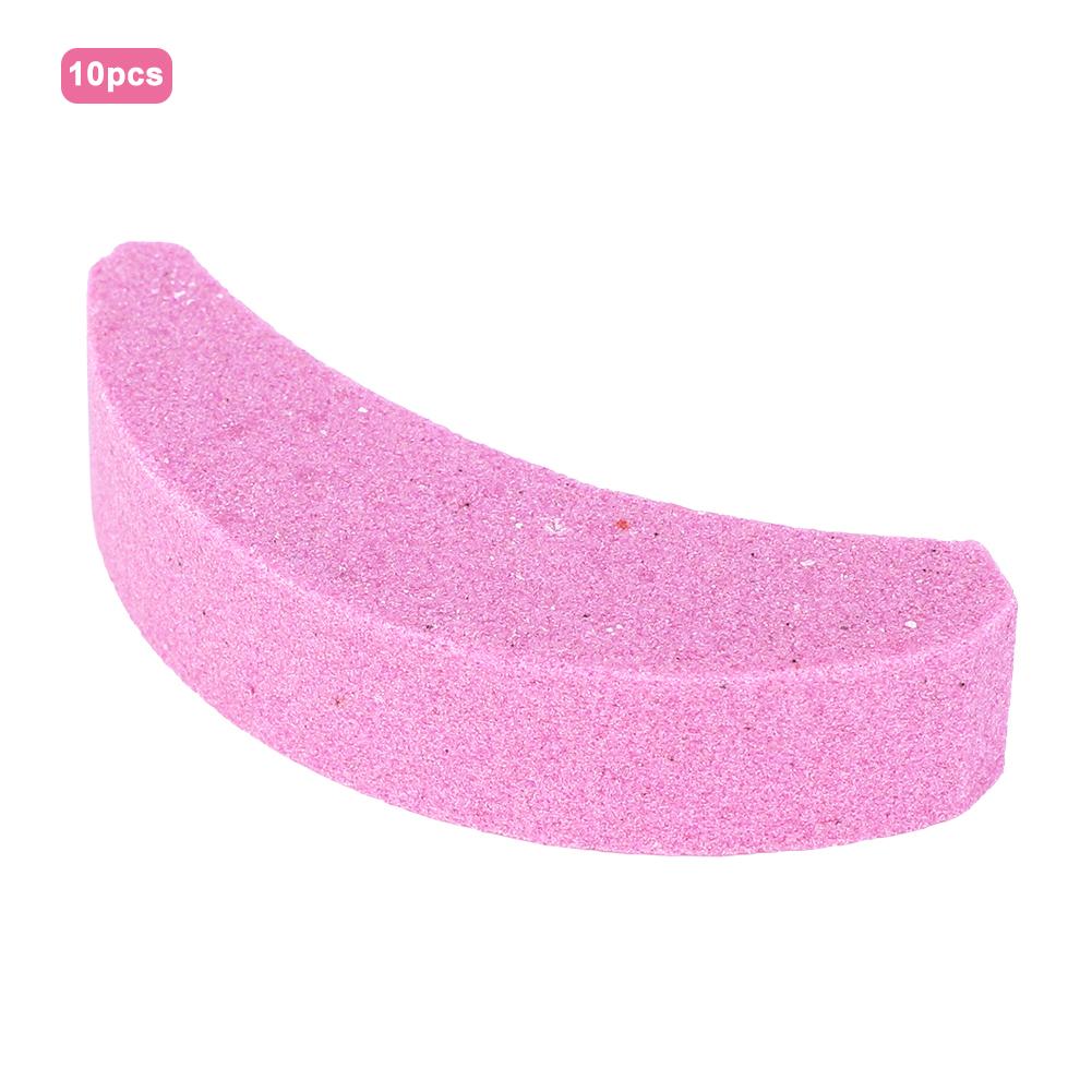 10 Pcs Chainsaw Sharpener Portable Crescent Shaped Pink Chain Grinding Stone