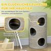 Cat Climbing Frame, Covered with Sisal, Cosy Platform - Light Grey