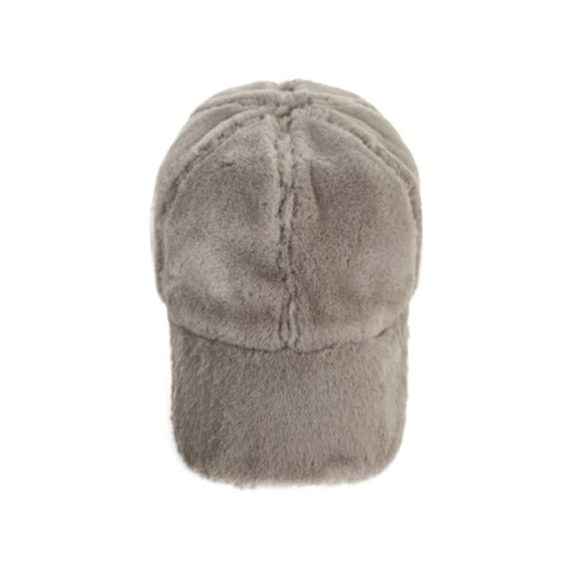 VARZAR Fur Logo Point Ball Cap Gray