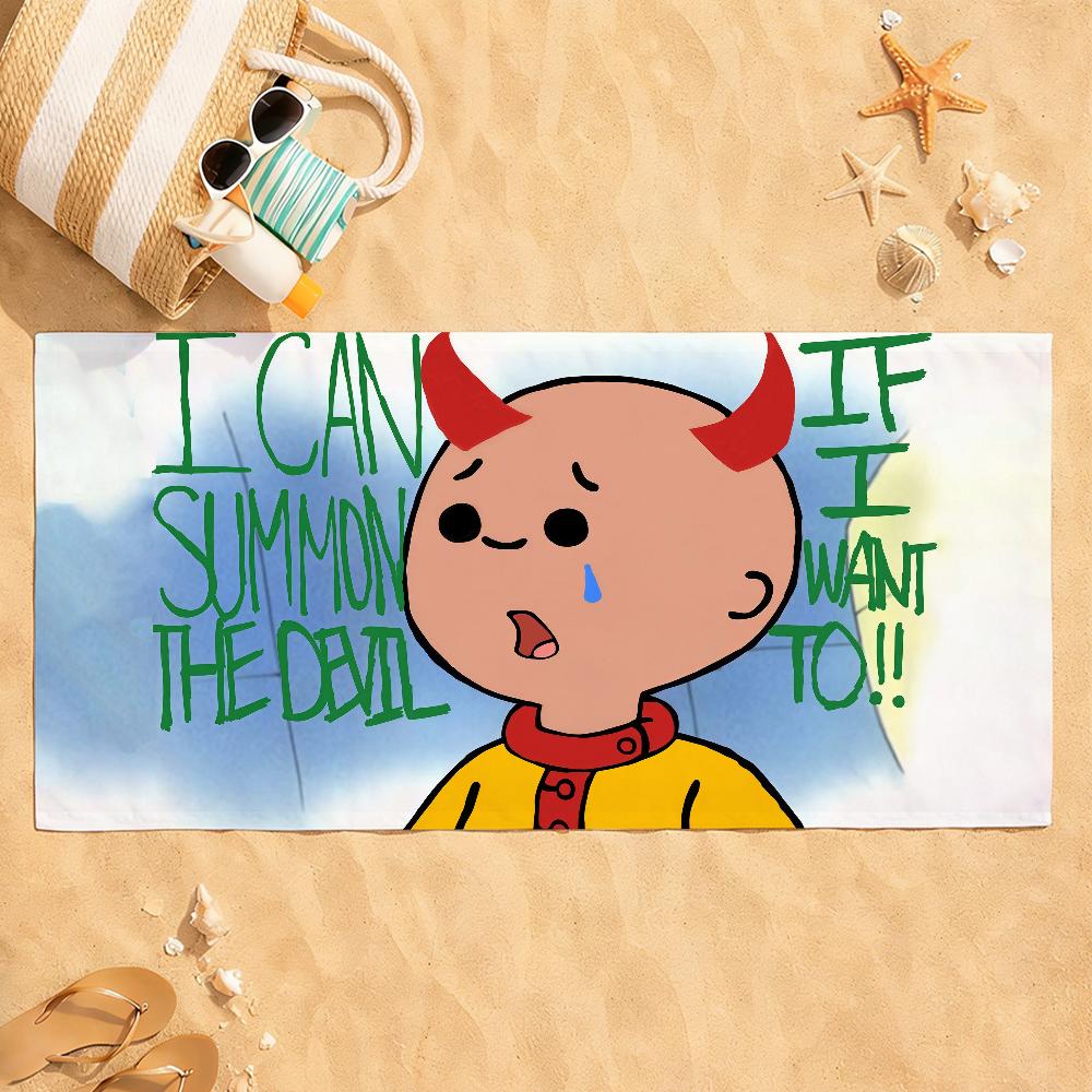 Cartoon cute C-Caillou Towel Drying Bath Towel Applicable To Light Swimming Camping Yoga Beach Out