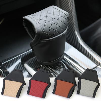 Nueva Cubierta de Palanca de Cambios de Coche Cubierta de Palanca de Cambios de Cuero PU Protector de Pomo de Palanca de Cambios de Caja de Cambios Accesorios de Interior para Automóviles
