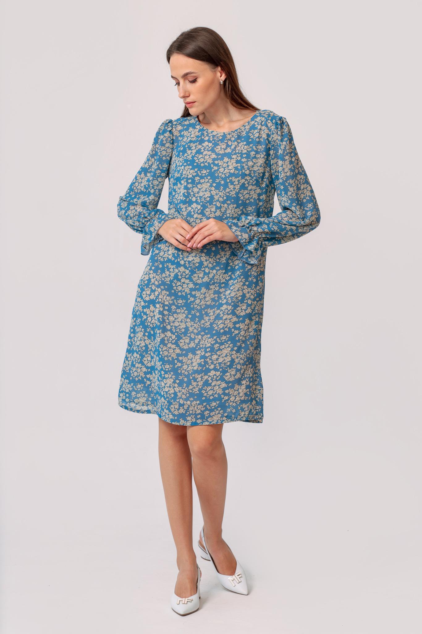 

Вільна коктейльна сукня середньої довжини з тонкої тканини 42 аеро