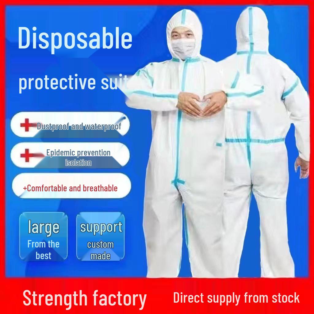 Hooded Disposable Full-Body Protective Suit: Dustproof, Waterproof, for Farm, Spray Paint, and Epidemic Prevention