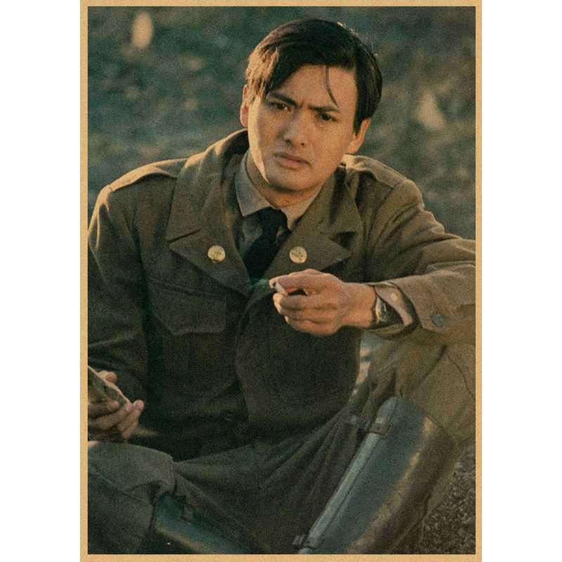 

Chow Yun-Fat Nostalgic Poster: Retro Kraft Paper Wall Art White card paper (non-adhesive) 30*42 cm