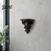 Home Decoration Wall Shelf, Matte Black Texture Decorative Stand, Retro Lion European Style Shelf Embossed Mounted Thickened One-Piece Structure