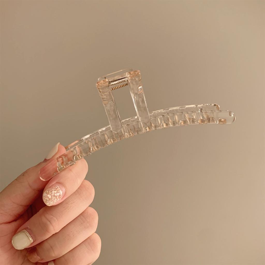 Simple and transparent large grab clip Korean acrylic disc hairpin children large size elegant temperament back head hair access