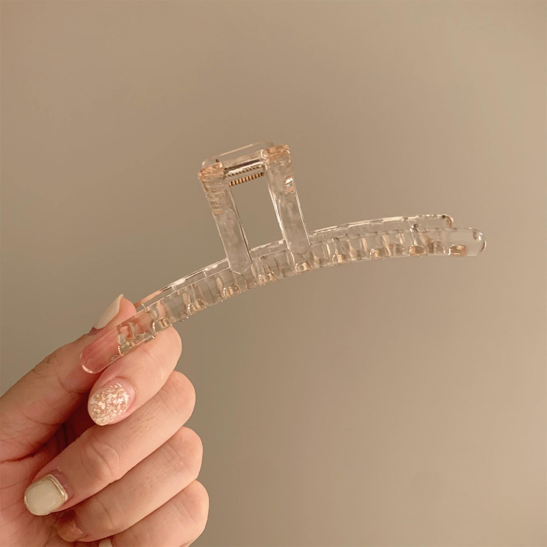 

Simple and transparent large grab clip Korean acrylic disc hairpin children large size elegant temperament back head hair access