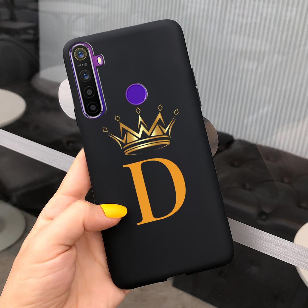 For Oppo Realme 5 5i 5s 5Pro 6i Case Cute Letter Silicone Soft Matte Bumper Back Cover For Realme 5 I 5s 5Pro Phone Case Funda