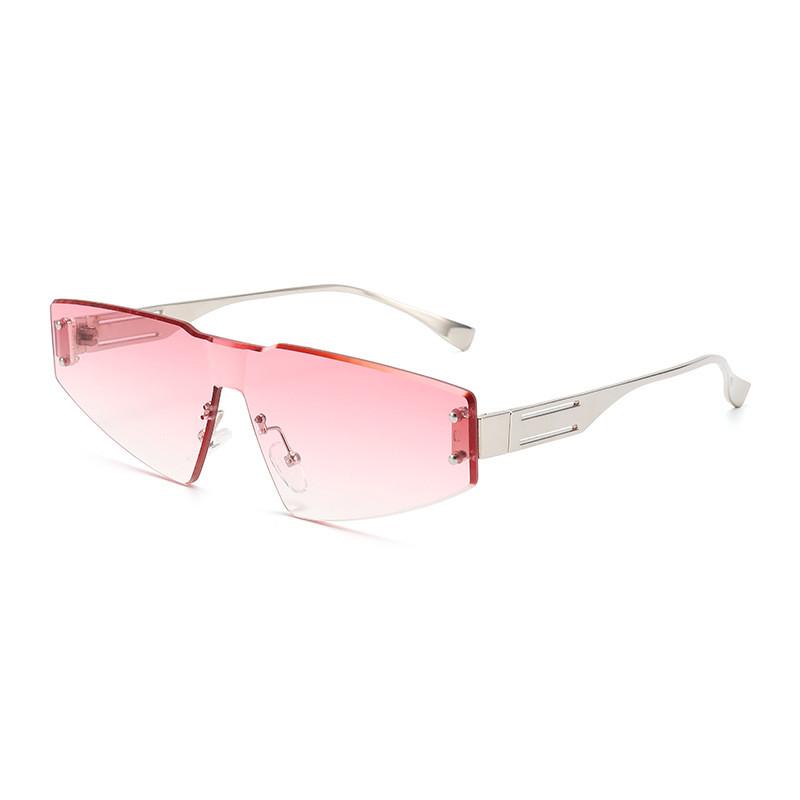 Unisex Geometric Style Pc Frame Sunglasses With Shield Uv Protection For Outdoor Sports And Driving