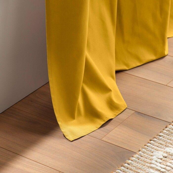 Rideau a oeillets 140 x 240 cm coton uni panama Miel