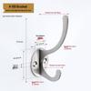 Jinrui Stainless Steel Black Bathroom Hook for Coats and Hats
