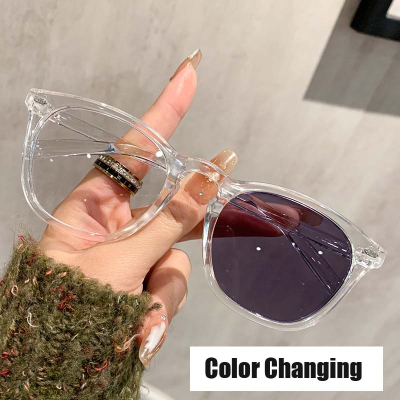 Photochromic Spectacles Optical Glasses Indoor Outdoor Color Changing Eyewear UV protection Blue Light Blocking Computer Glasses