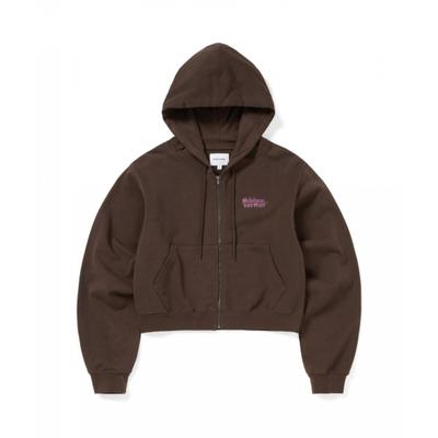 Ol Logo W Zip Up Hoodie Dark chocOlate