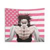 New Jujutsu Kaisen Choso Home Tapestry - Anime Wall Hanging with Pink American Flag Background, for Manga Fans & Bedroom Styling