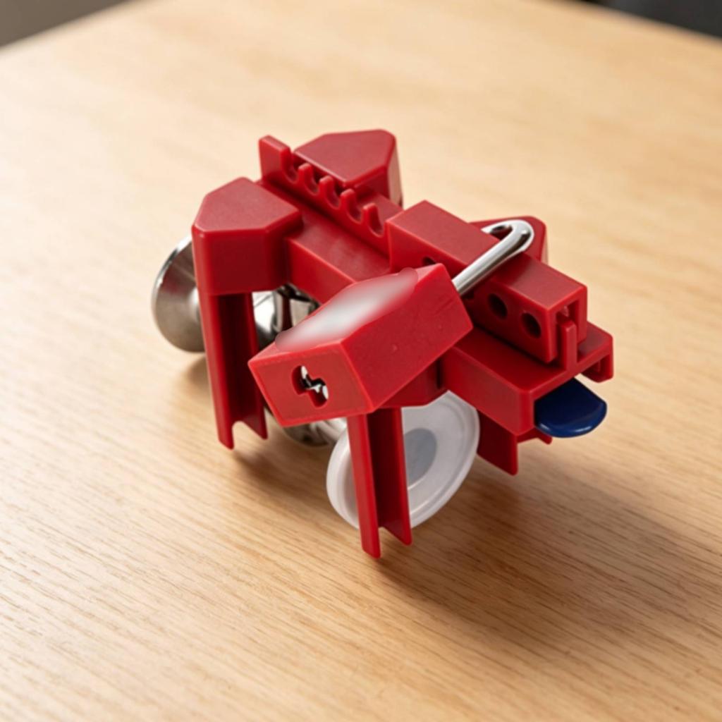 Adjustable Ball Valve Lockout Clamp Design Ball Valve Lockout Device Industrial Safety Red Tamper Resistant