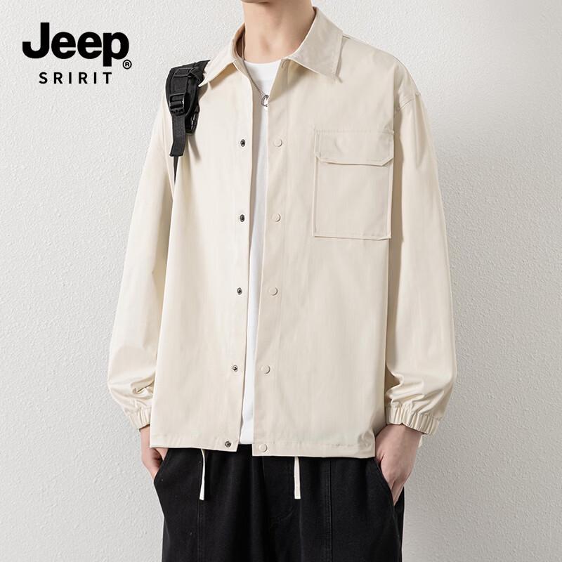 JEEP SPIRIT Men's Casual Lapel Workwear Jacket