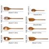 Wooden Utensil Set Nonstick Comfort Grip Wooden Spatula Set Safe Natural Healthy Kitchenware For Mixing Serving Home Family