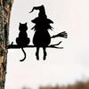 Unheimlicher Nekromant Metallanstecker Halloween Outdoor Eisenkunst Deck für Veranda Gras Beschattet Anordnen