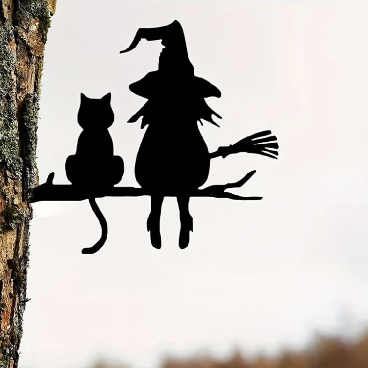 Unheimlicher Nekromant Metallanstecker Halloween Outdoor Eisenkunst Deck für Veranda Gras Beschattet Anordnen