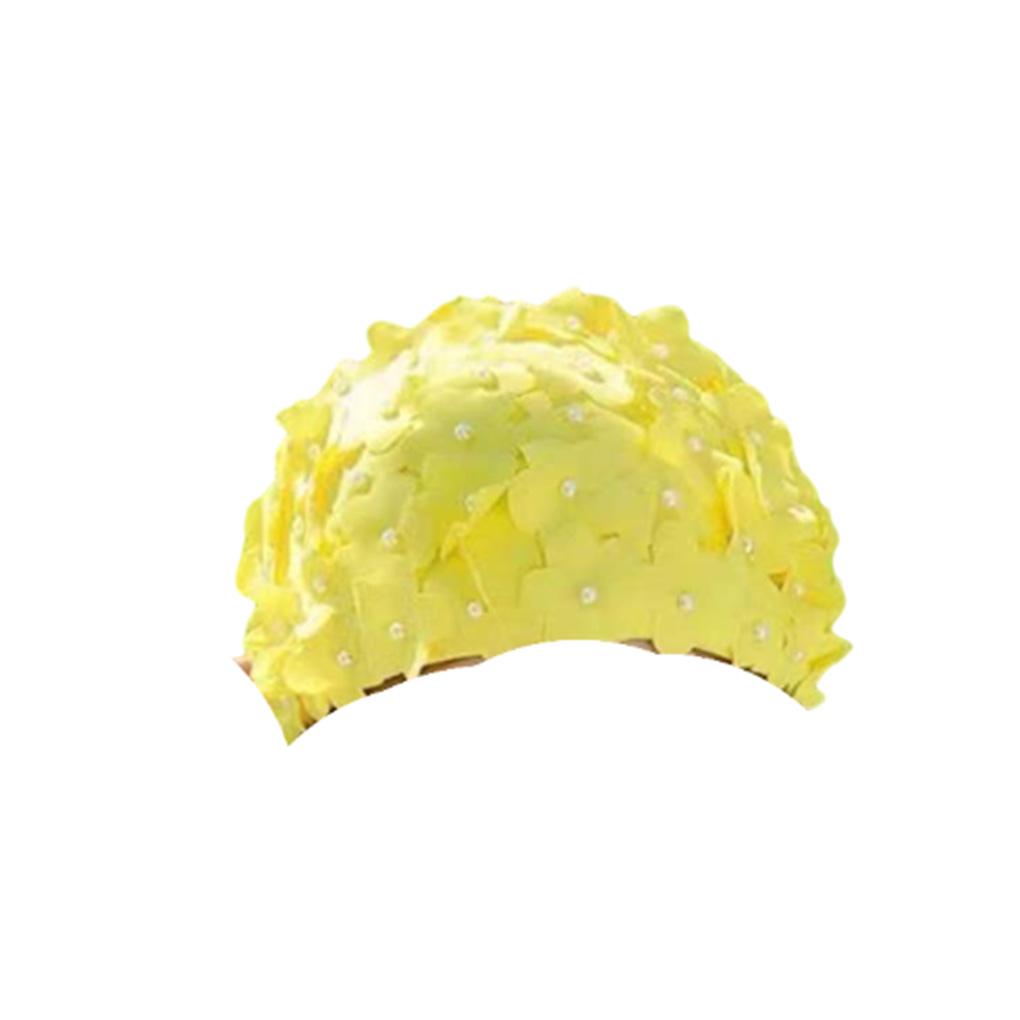 

Женская шапочка для плавания Модные шляпки с жемчугом Портативная винтажная шапочка для защиты волос Аксессуар для водных видов спорта для дома, помещения, спортзала, бассейна