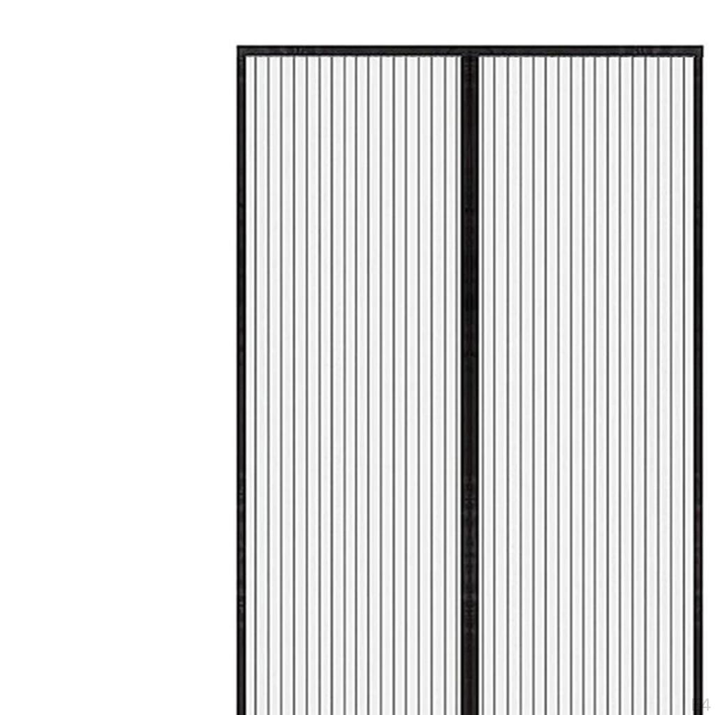 Magnetischer Türvorhang Selbstschließend Hält Fliegen Fern für Restaurant Küche Terrasse 80x210cm Schwarz