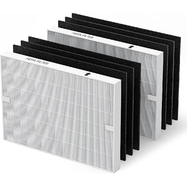 AP-1512HH Air Purifier Replacement Filter Set for Coway Airmega AP-1512HH and and Airmega 200M air Purifier, 2 HEPA and 6 Carbon Filters, Compared to