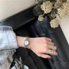 Small Round Dial Women Watch Light Luxury Quartz Wristwatch Golden Wrist Watch  Daily Use