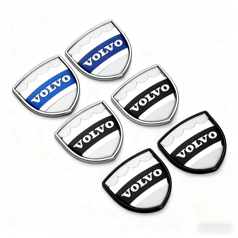 2 Stück Metall Auto Schild Logo Seitenkarosserie Heck Kofferraum Aufkleber Für Volvo AWD V50 S60 XC60 S40 XC40 XC90 V60 S80 S90 V90 V70 T6 T8
