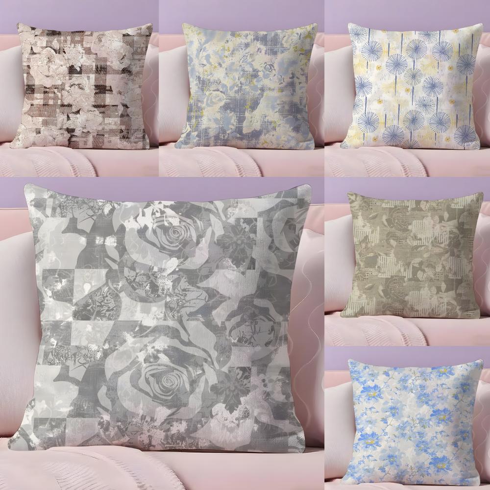 Retro Prints Cushion Cover Pillow Case Plush Fabric Soft Double Sided Print Home Sofa High Quality Cushion