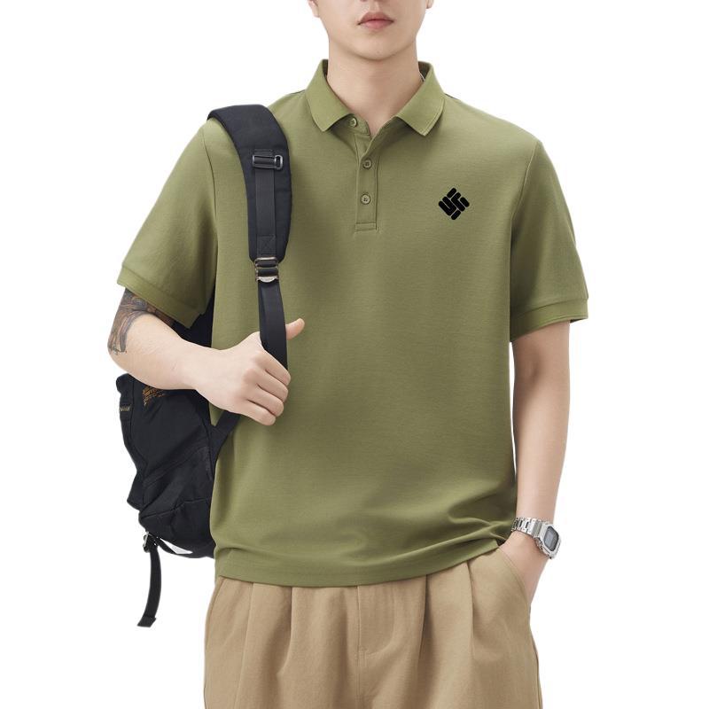 Summer Thin Three-dimensional Silicone Printed Short-sleeved POLO Shirt Men's T-shirt Top