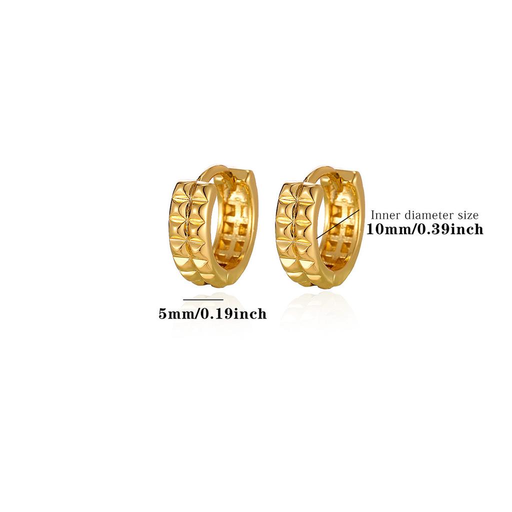 Multi‑Style Stone‑Set Pearl Women Earrings, 18K Gold‑Plated Copper Versatile Temperament Ear Jewelry