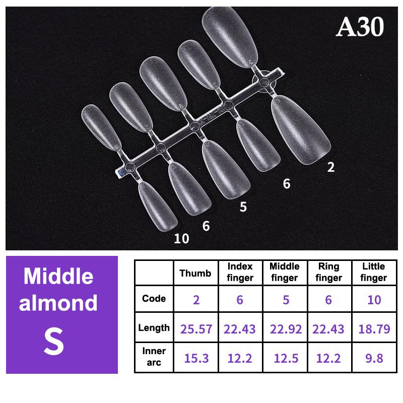 100Pcs/Box False Nails Transparent Press On Nails Coverage False Nails Tips Short Shaped Water Drop Full Sticker For Nails