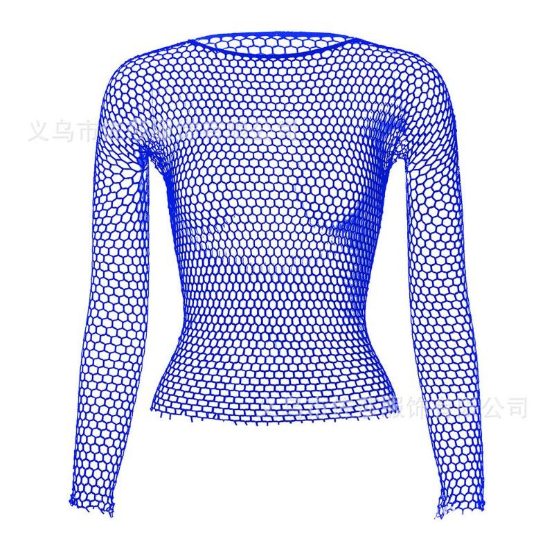 Sex underwear sexy sexy long-sleeved hip leakage skirt hollow mesh
