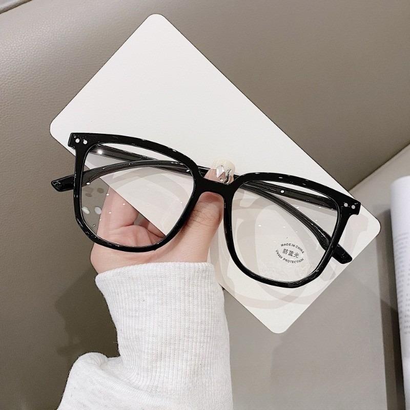 

2PCS Anti-blue Lightweight Black Frames Eyeglasses Unisex Optical Eyeglasses Students Literary Glasses Durable Mint