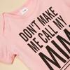 Cute & Comfy Cotton Short Sleeve Baby Jumpsuits With "DON'T MAKE ME CALL MY MIMI" Funny Print