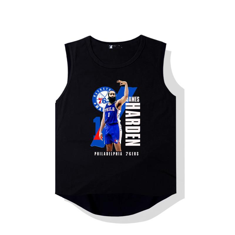 Sports star Harden print summer arc vest men s youth basketball sports loose trend sleeveless top 165/S