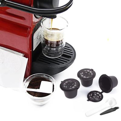 Capsula di Caffè Espresso Ricaricabile Filtri per Caffè Senza Fuoriuscite Cialde Espresso Riutilizzabili con Cucchiaio Spazzolino Strumento di Ricarica Capsula di Caffè