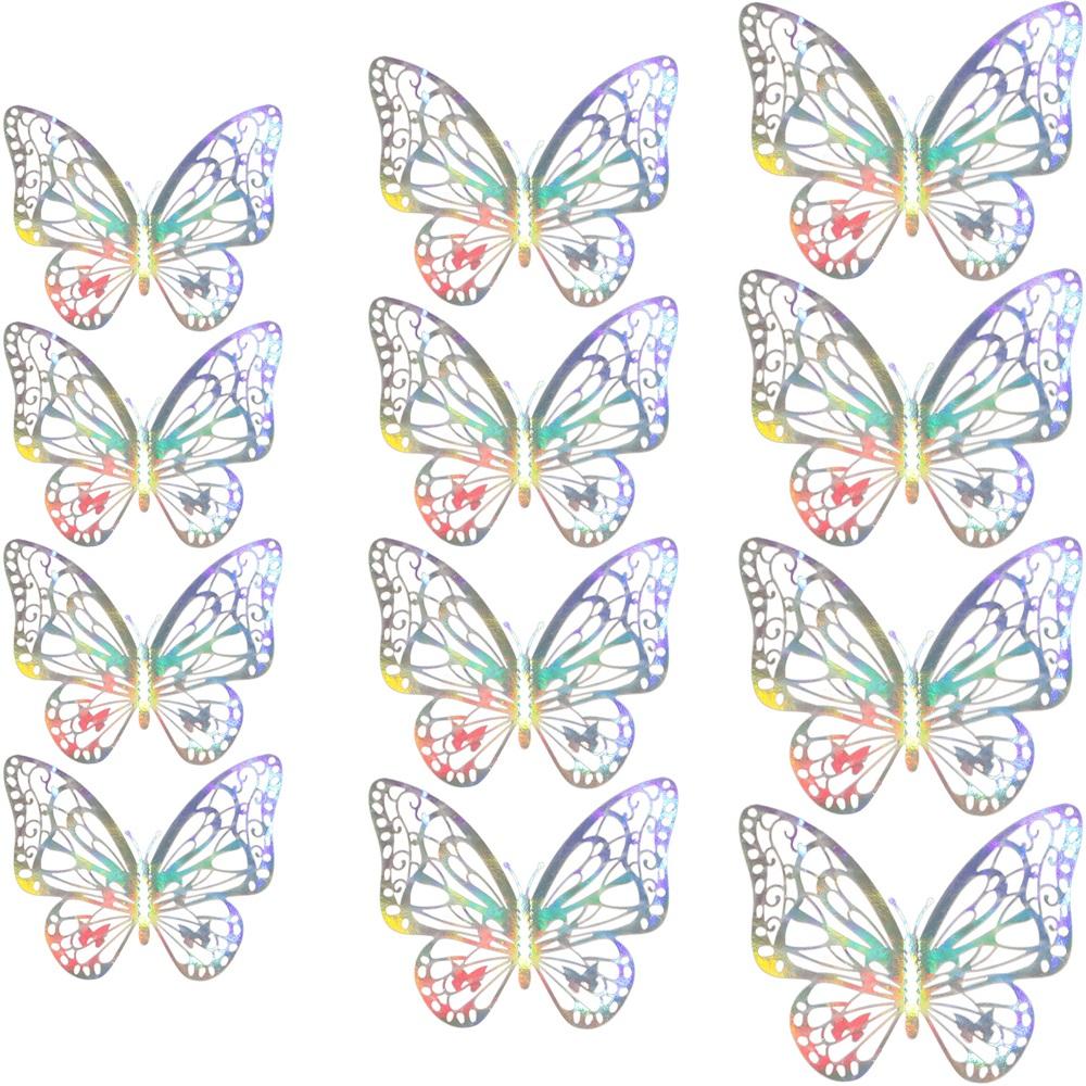 

Texture Wedding Favor Mirage Color 3D Fantacy Butterfly Stickers Hollow Butterflies Decals Wall Art type 9