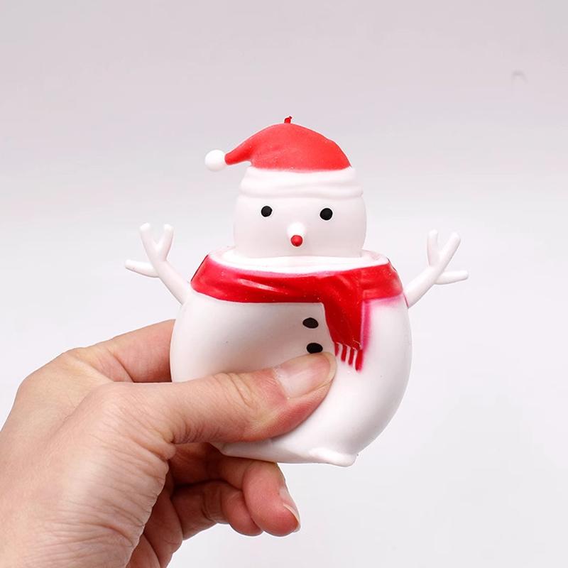 1/12PCS Pop Up Christmas Squeeze Cup Fidget Toys Stress Relief Santa Claus Squeeze Ball Sensory Toys Christmas Gifts for Kids