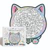 Cat Puzzle Toy Wooden Special-Shaped Puzzle Model Decompression Puzzle Handmade Puzzle