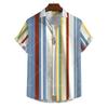 Hawaiianische Herren-Streifenshirts Für Bluse Herren Camisa Social Kurzarm Lässiges Oberteil Übergröße Fitnessstudio Kleidung Mode Herren Vintage