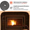 1 Roll of Wood Stove Replacement Gasket High-Temperature Resistance Secure Smoke-free Sealing Rope for Fireplaces