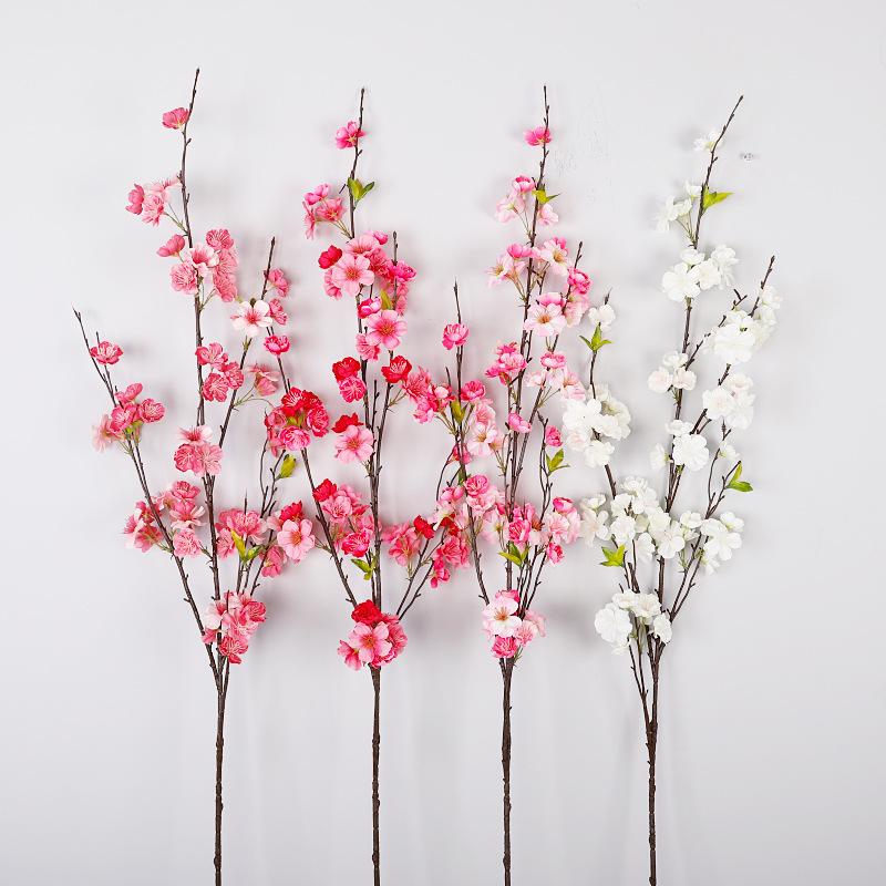 New cherry blossom big branch simulation plum blossom, indoor home floor decoration fake flower