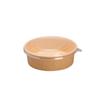 50pcs Kraft Paper Fast Food Package Box Round Rice Bowl Portable Disposable Salad Bowl  Soup